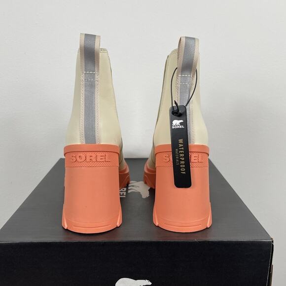 New Sorel Brex Heeled Chelsea Booties in Natural/Paradox Pink Women's 6.5 - Picture 5 of 6